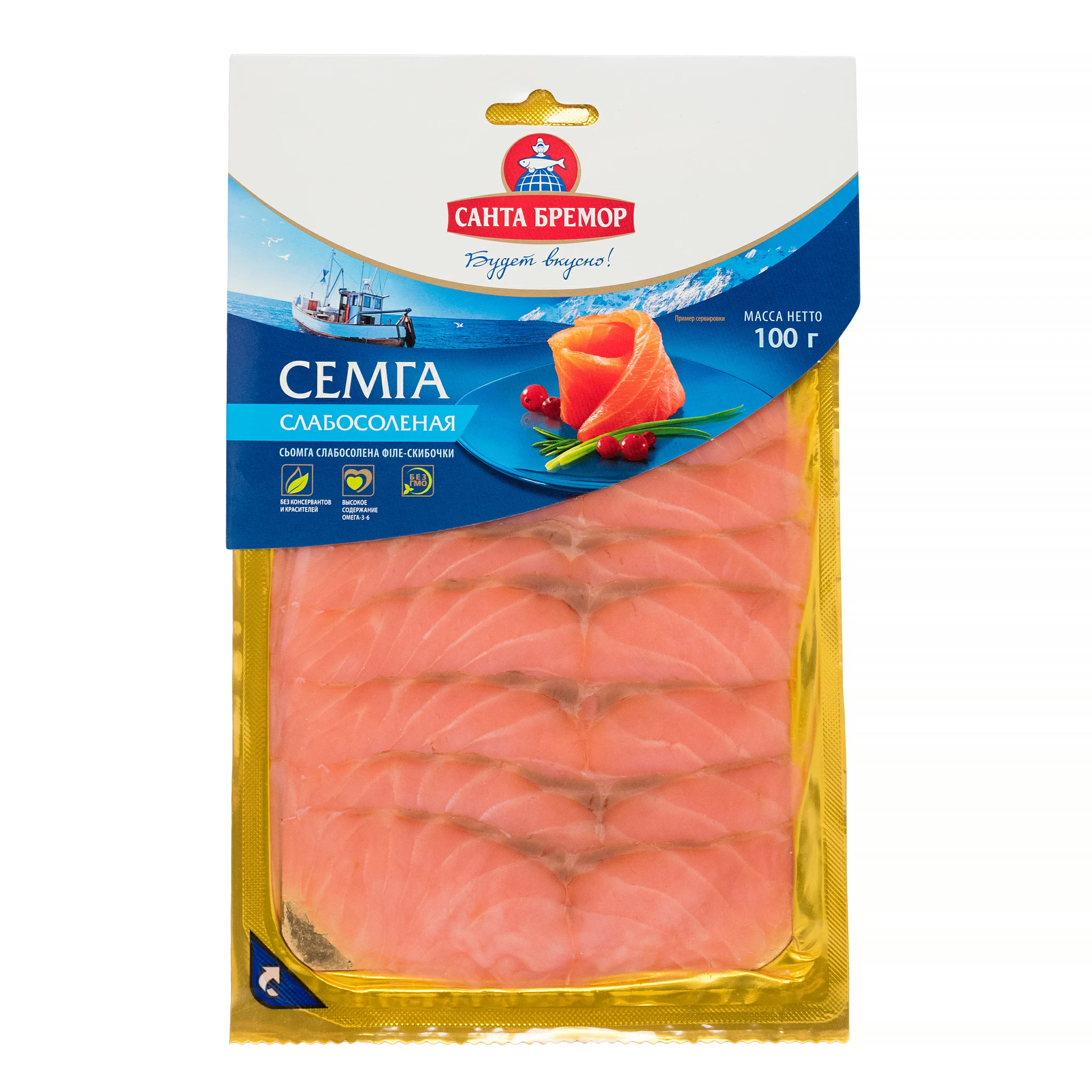 Сёмга Слабосоленая 100г.